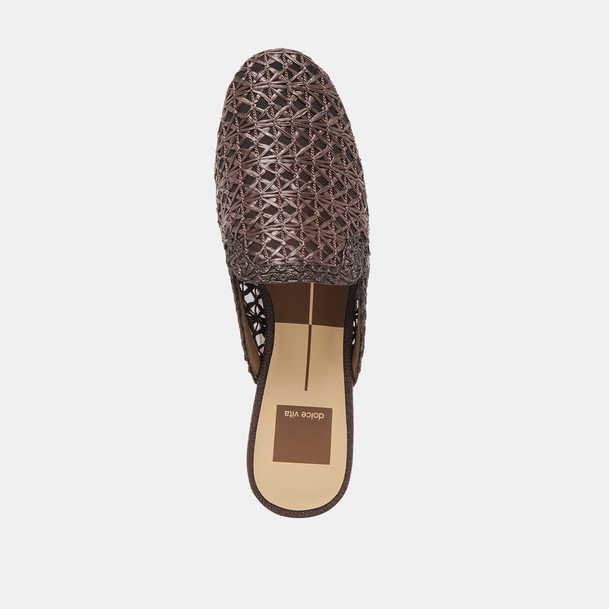 Kirt Chocolate Cross Hatch Raffia Flats / Dolce Vita