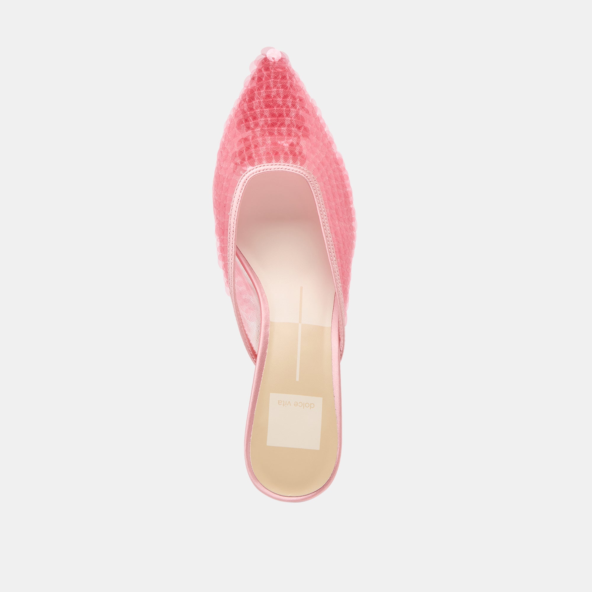 Cleo Sequin Light Pink Sequin Heels / Dolce Vita