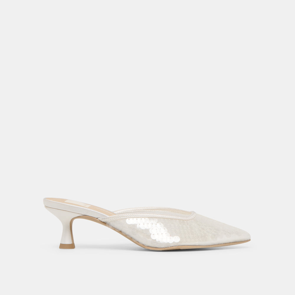 Cleo Ivory Sequin Heels / Dolce Vita