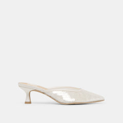 Cleo Ivory Sequin Heels / Dolce Vita