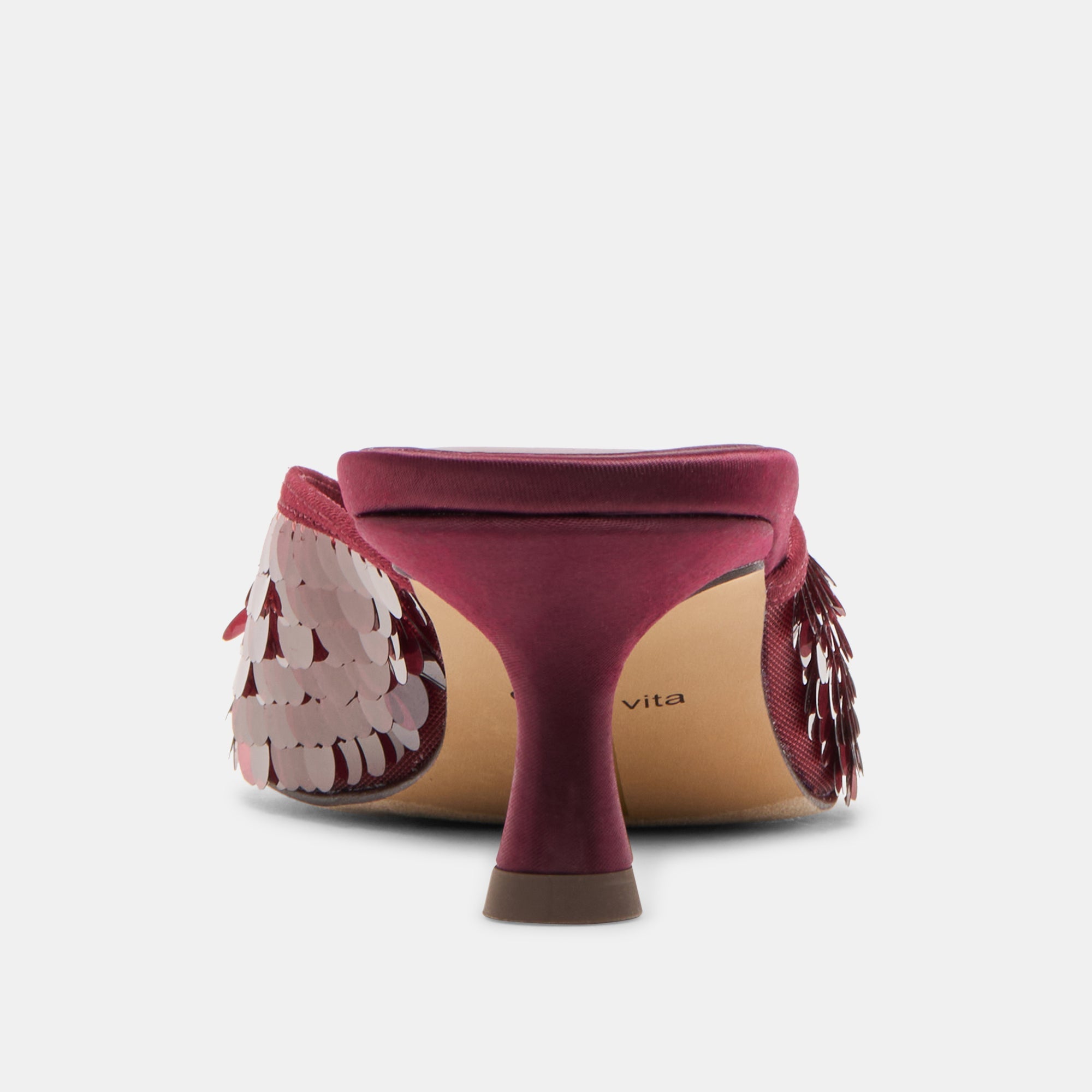 Cleo Cranberry Sequin Heels / Dolce Vita