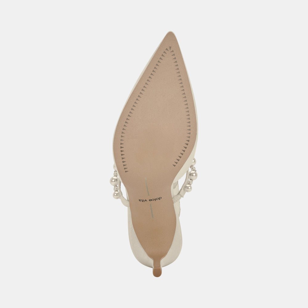 KANIKA Pearl Heels Vanilla Silk | Vanilla Silk Pearl Tapered Heels
 – Dolce Vita / Dolce Vita