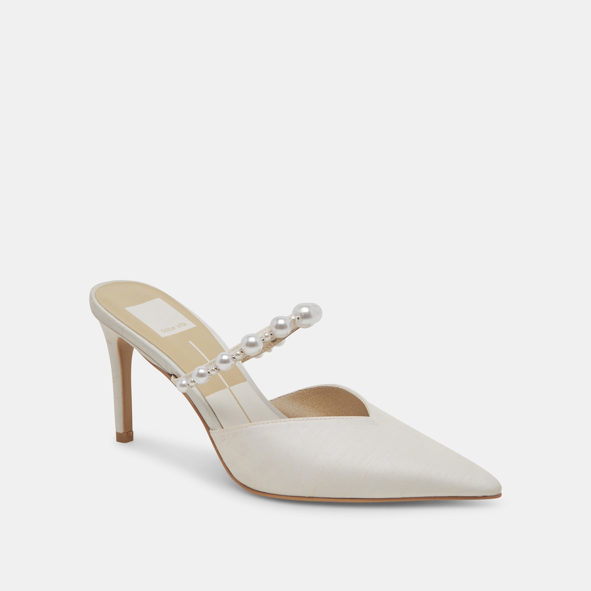 KANIKA Pearl Heels Vanilla Silk | Vanilla Silk Pearl Tapered Heels
 – Dolce Vita / Dolce Vita