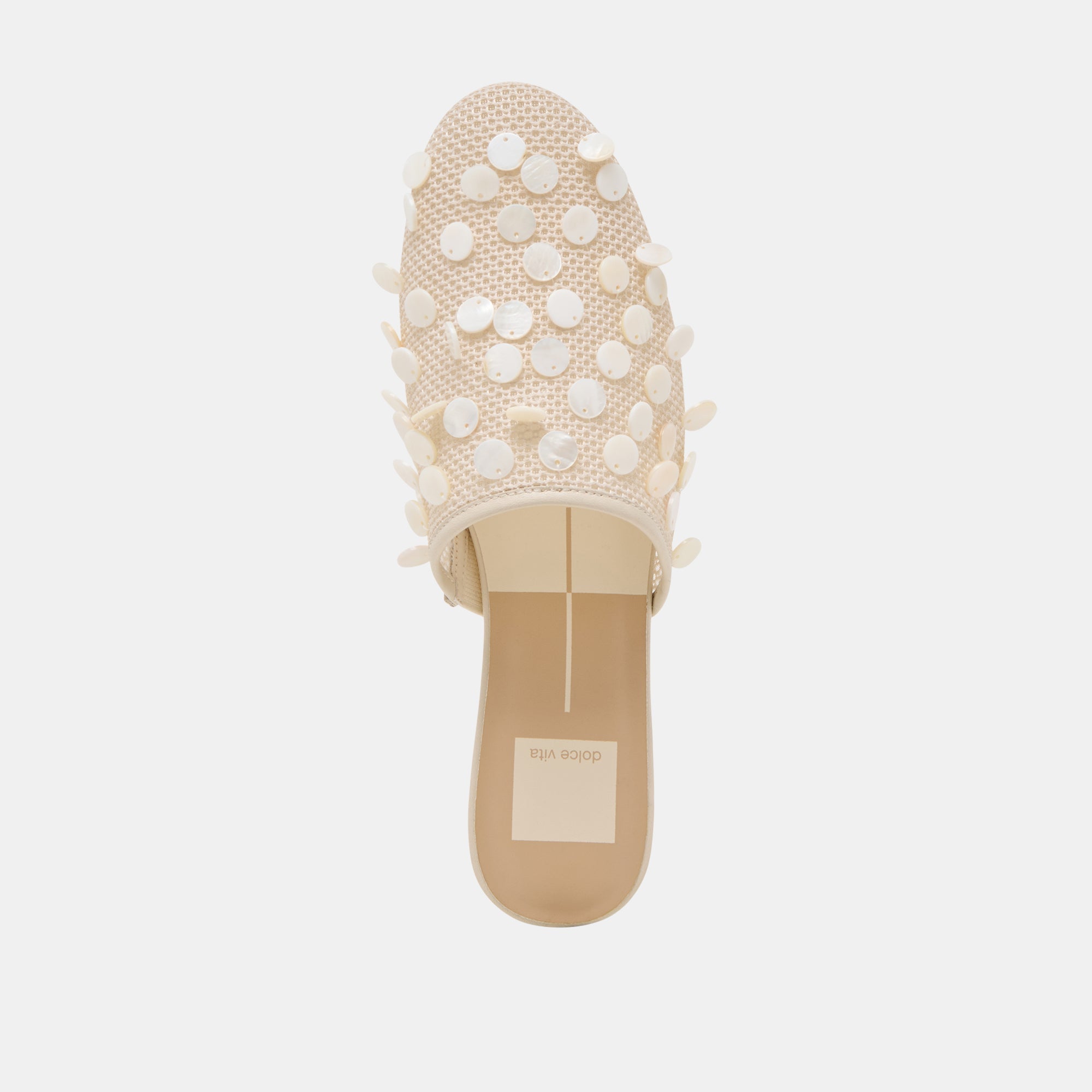 Rova Bead Ivory Disc Mesh Flats / Dolce Vita