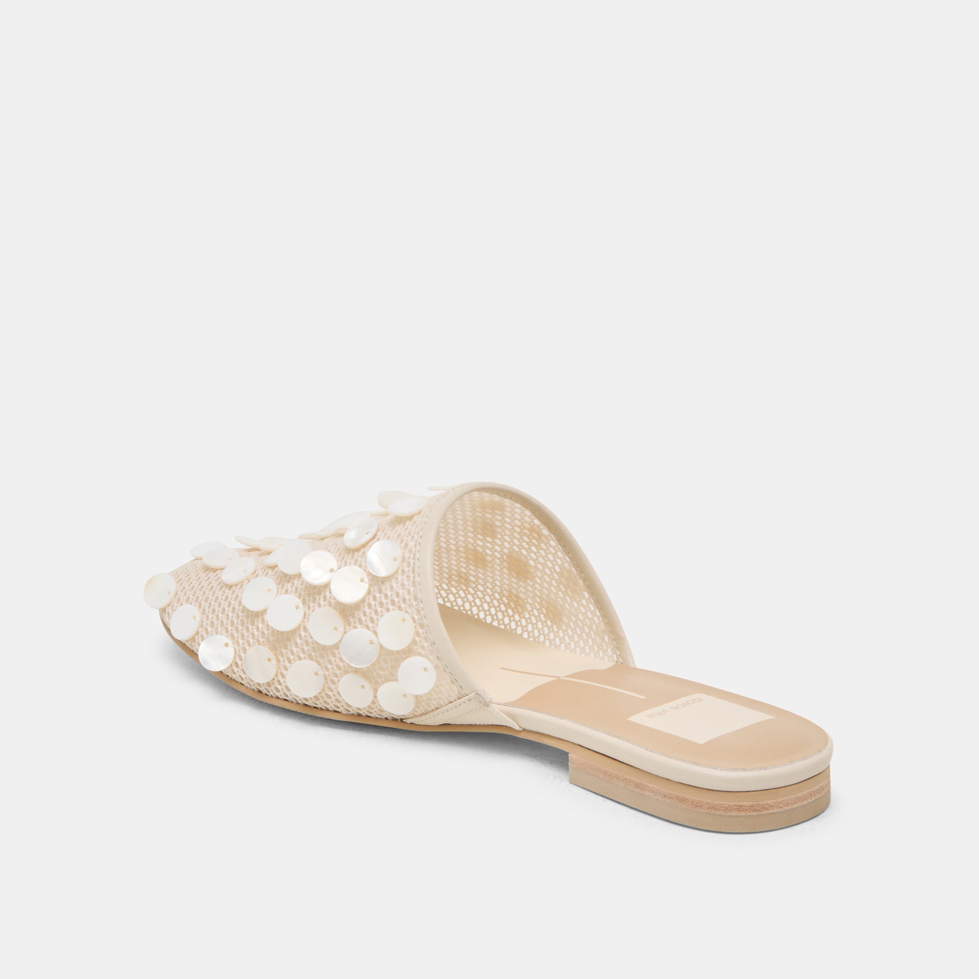 Rova Bead Ivory Disc Mesh Flats / Dolce Vita