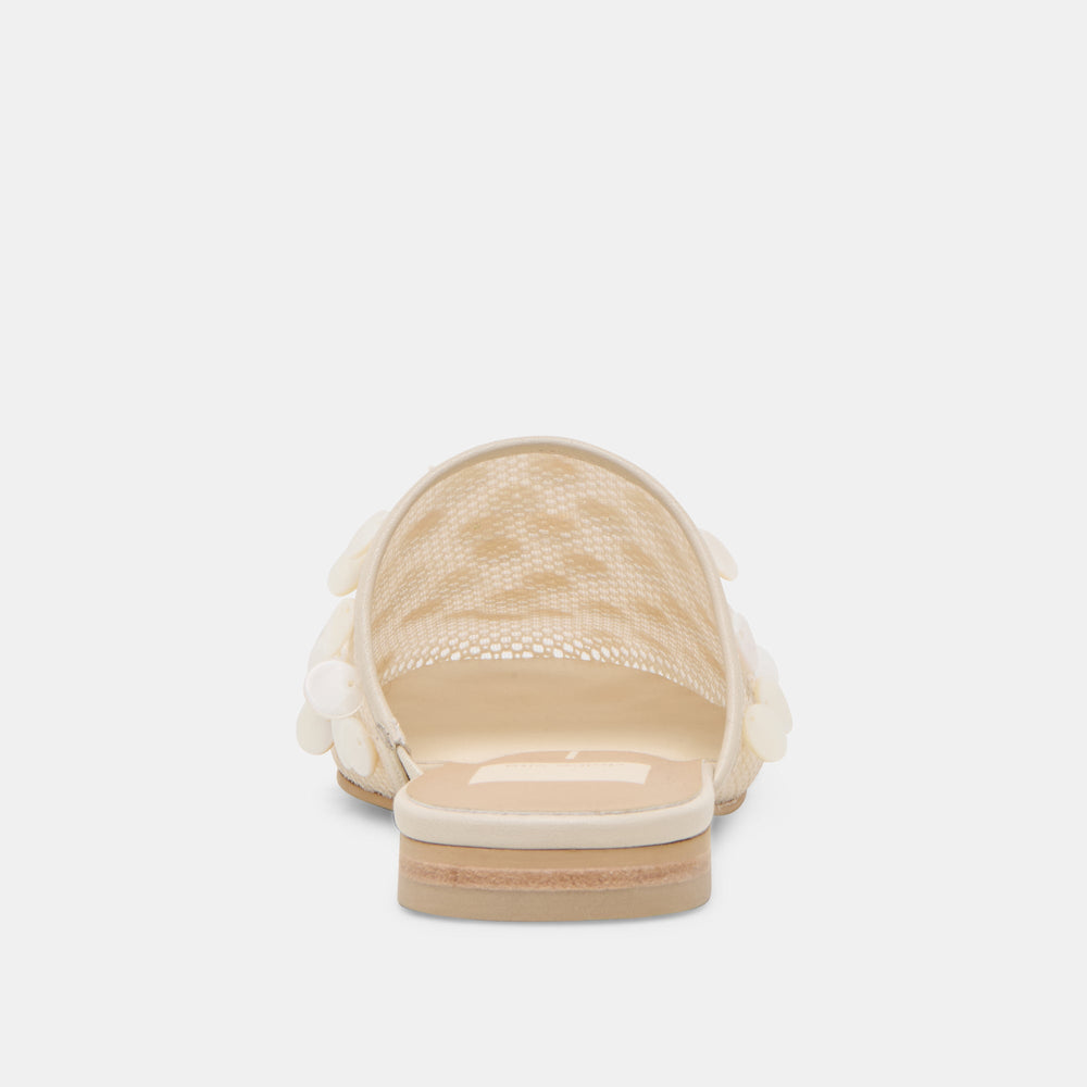 Rova Bead Ivory Disc Mesh Flats / Dolce Vita