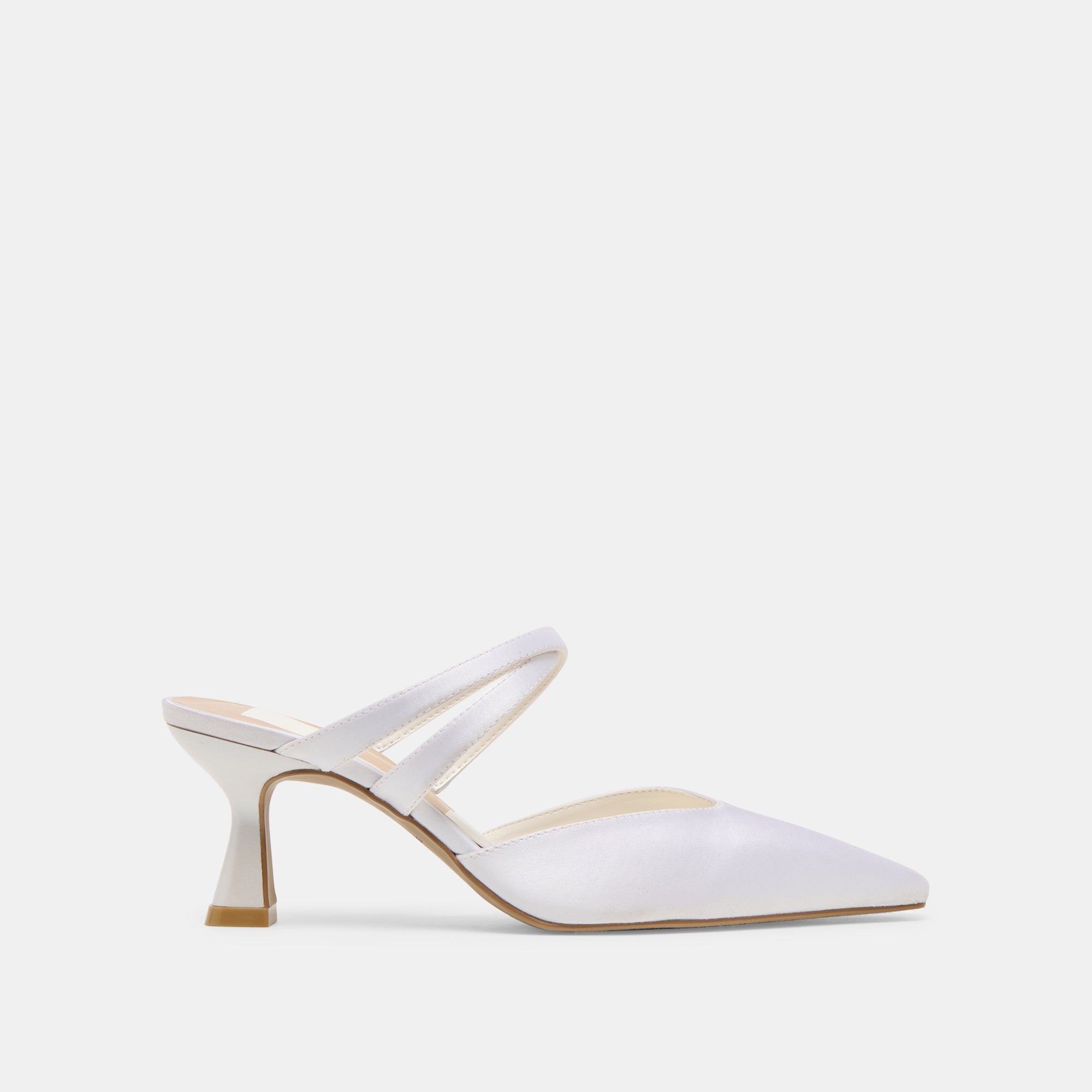 Linore True White Satin Heels / Dolce Vita