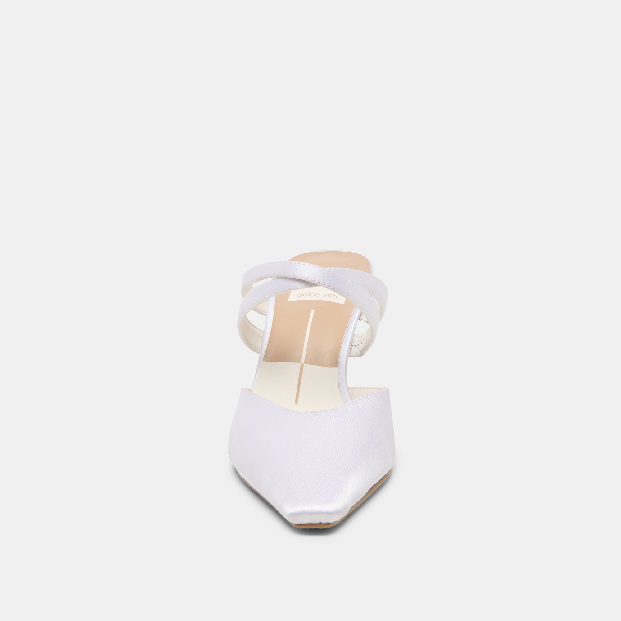 Linore True White Satin Heels / Dolce Vita
