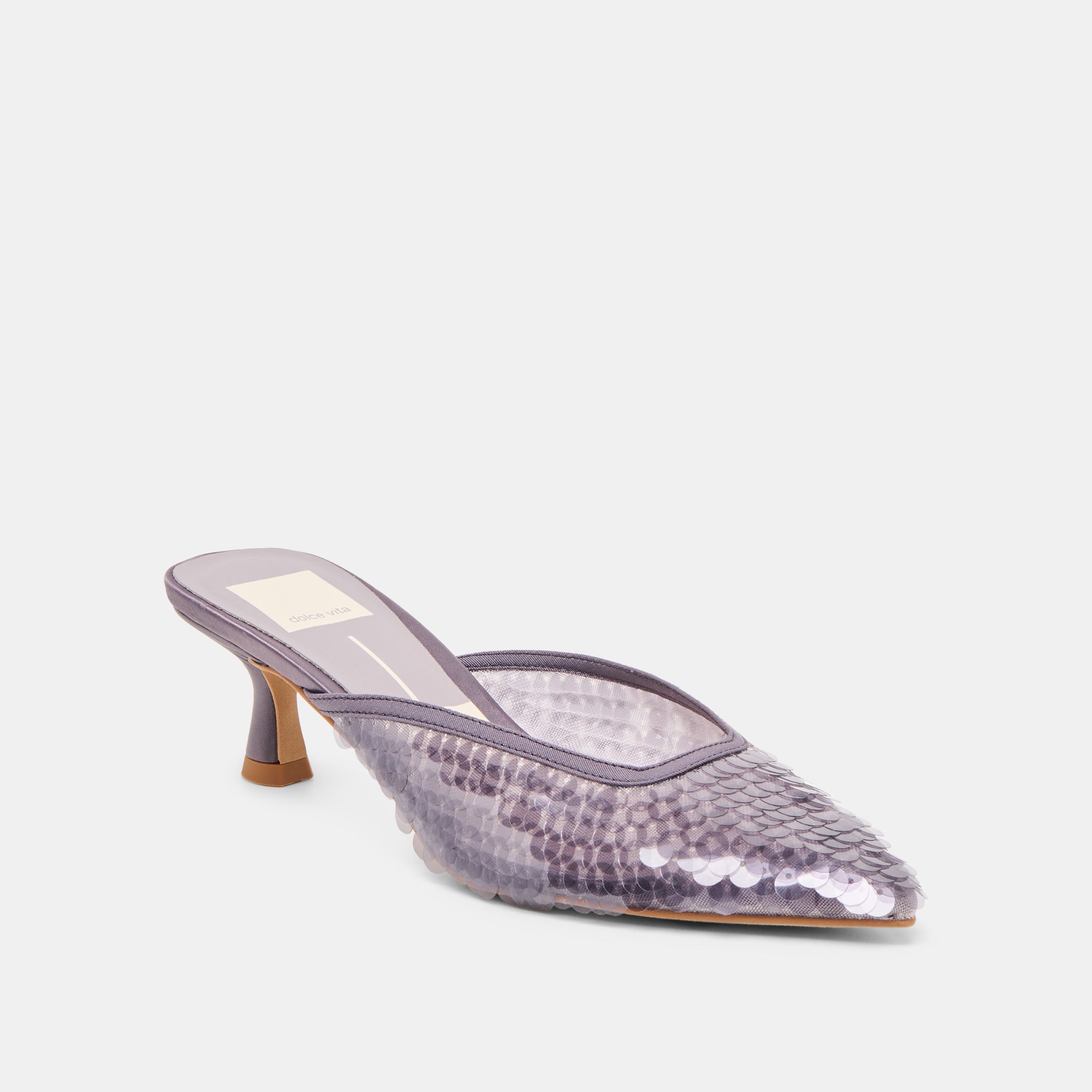 Cleo Smoke Sequin Heels / Dolce Vita