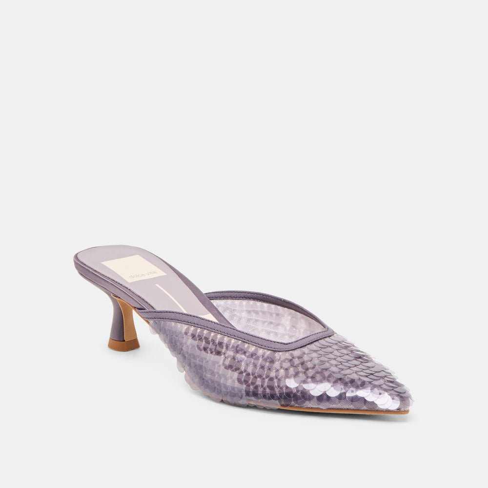 Cleo Smoke Sequin Heels / Dolce Vita