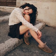 Izzey Plush Olive Suede Sneakers / Dolce Vita