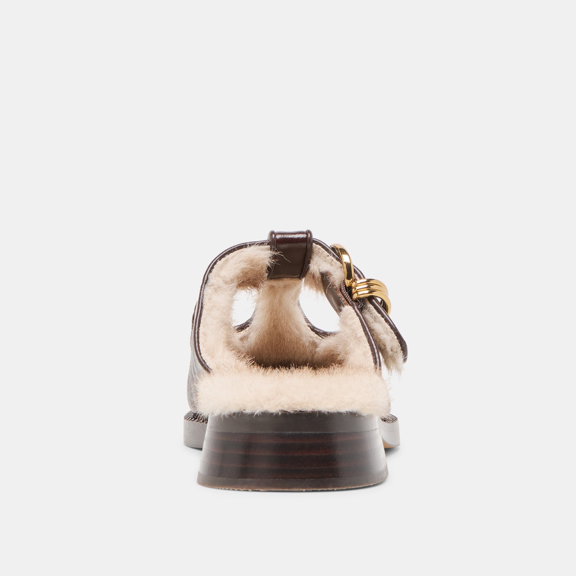 Harlah Plush Chocolate Leather Flats / Dolce Vita