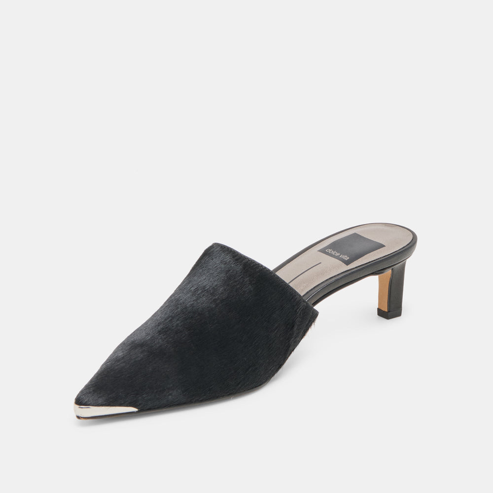 Lexy Nero Calf Hair Heels / Dolce Vita