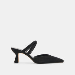 Linore Onyx Suede Heels / Dolce Vita
