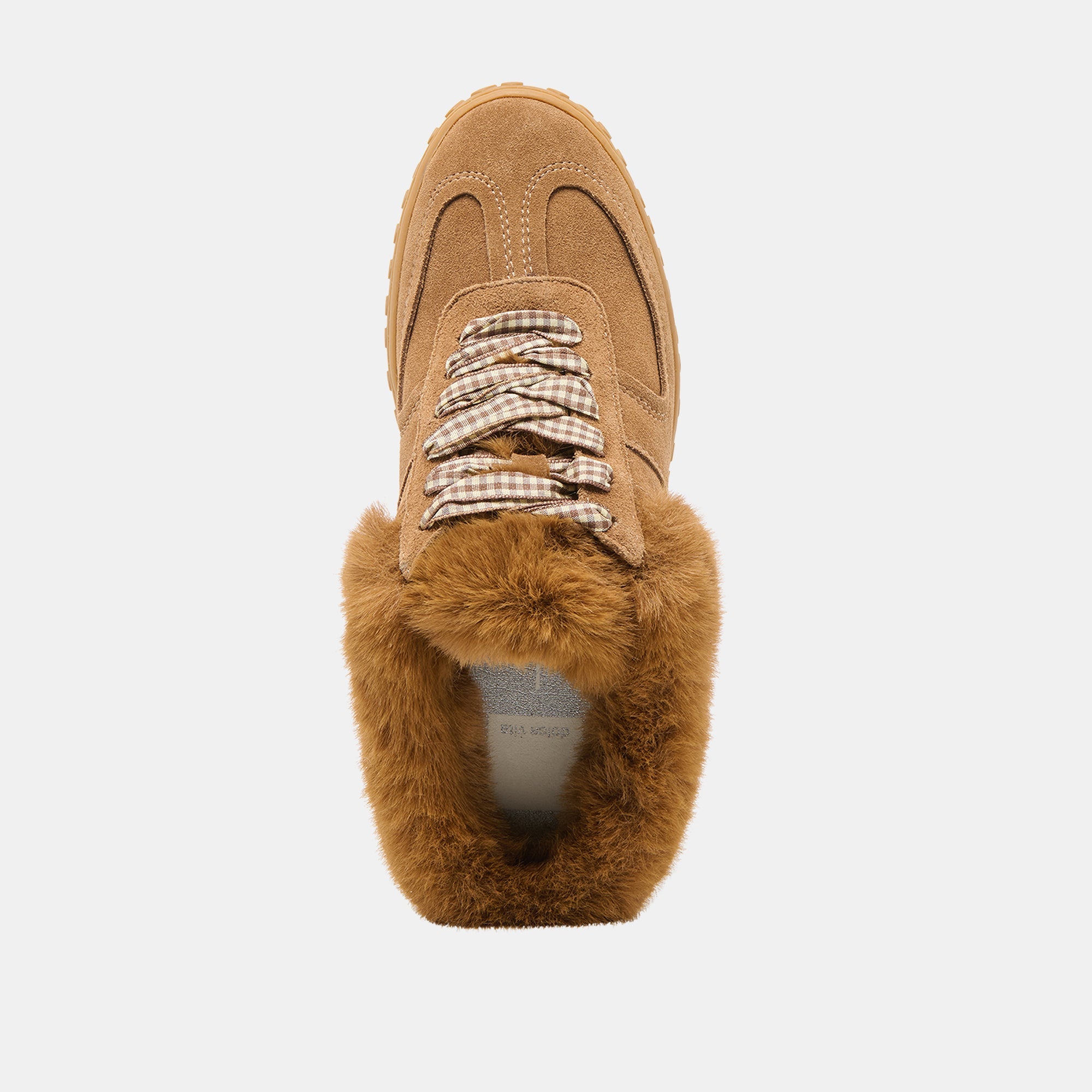 Izzey Plush Lt Brown Suede Sneakers / Dolce Vita
