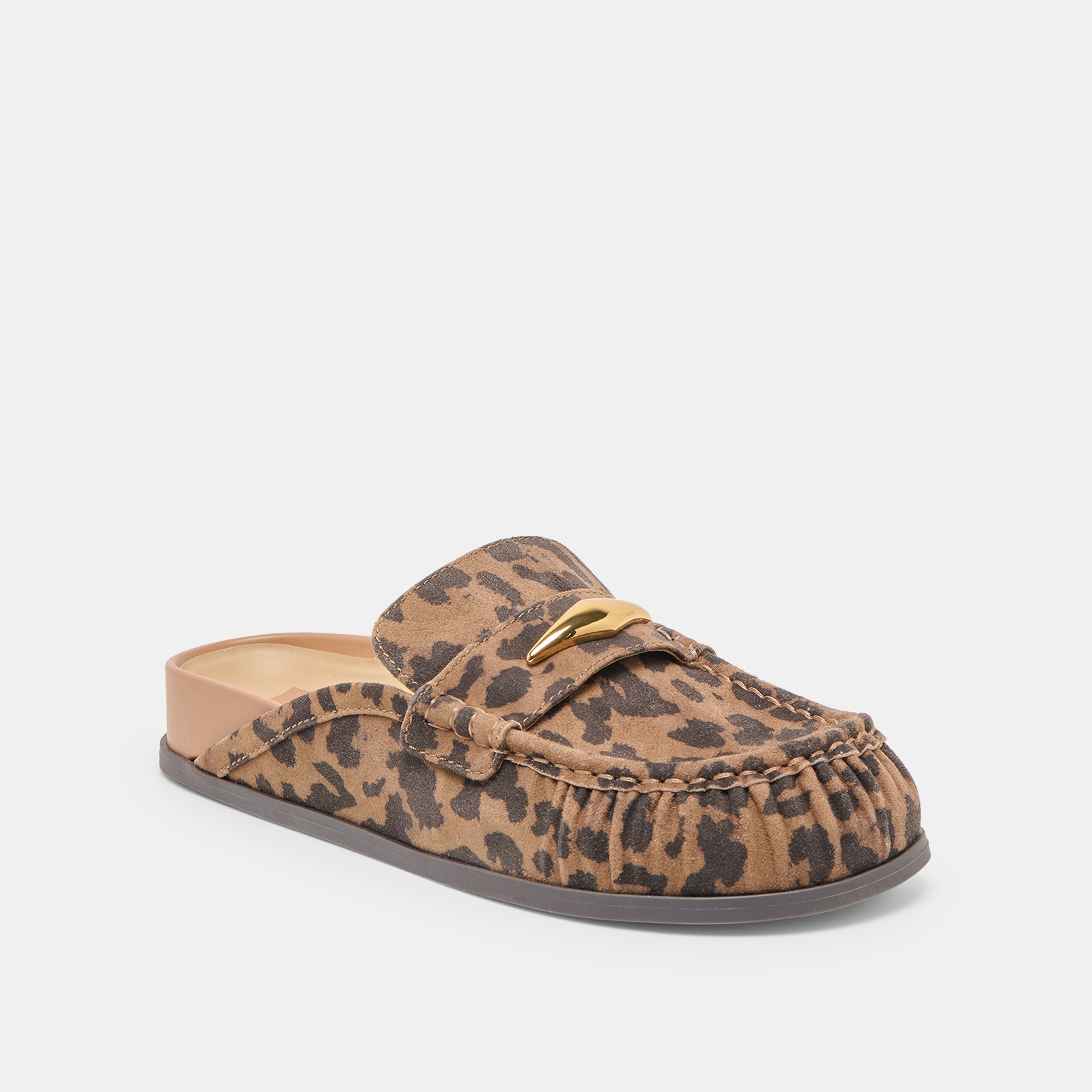 Jodero Brown Leopard Printed Suede Flats / Dolce Vita