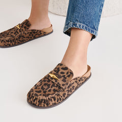 Jodero Brown Leopard Printed Suede Flats / Dolce Vita