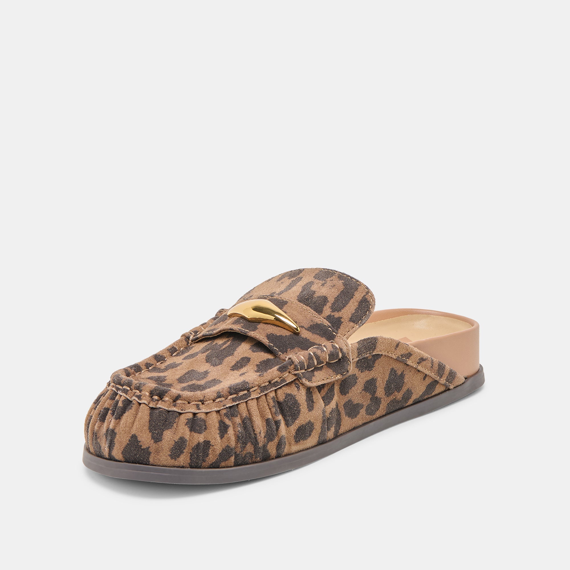 Jodero Brown Leopard Printed Suede Flats / Dolce Vita