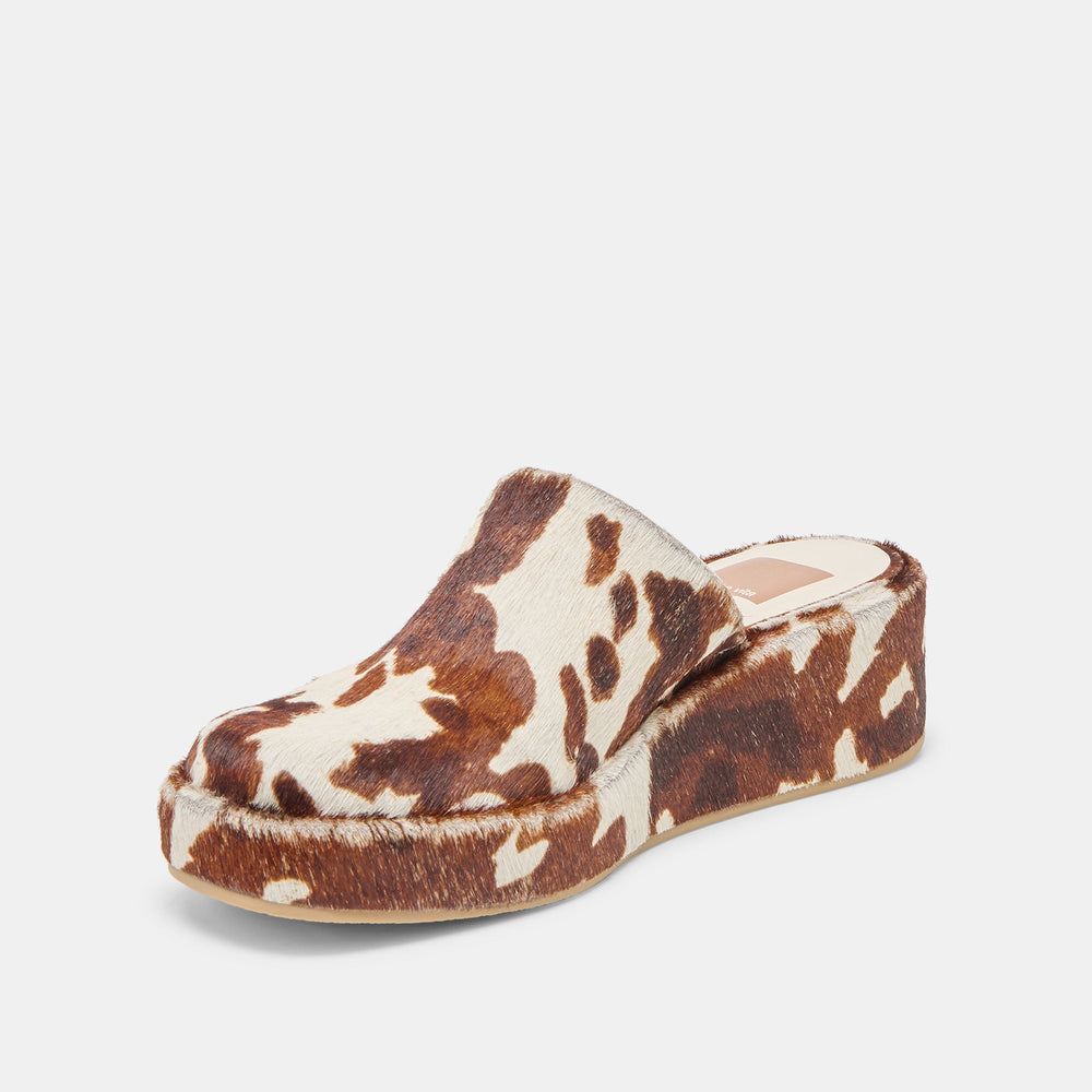 Rosita Cocoa Taurus Calf Hair Flats / Dolce Vita