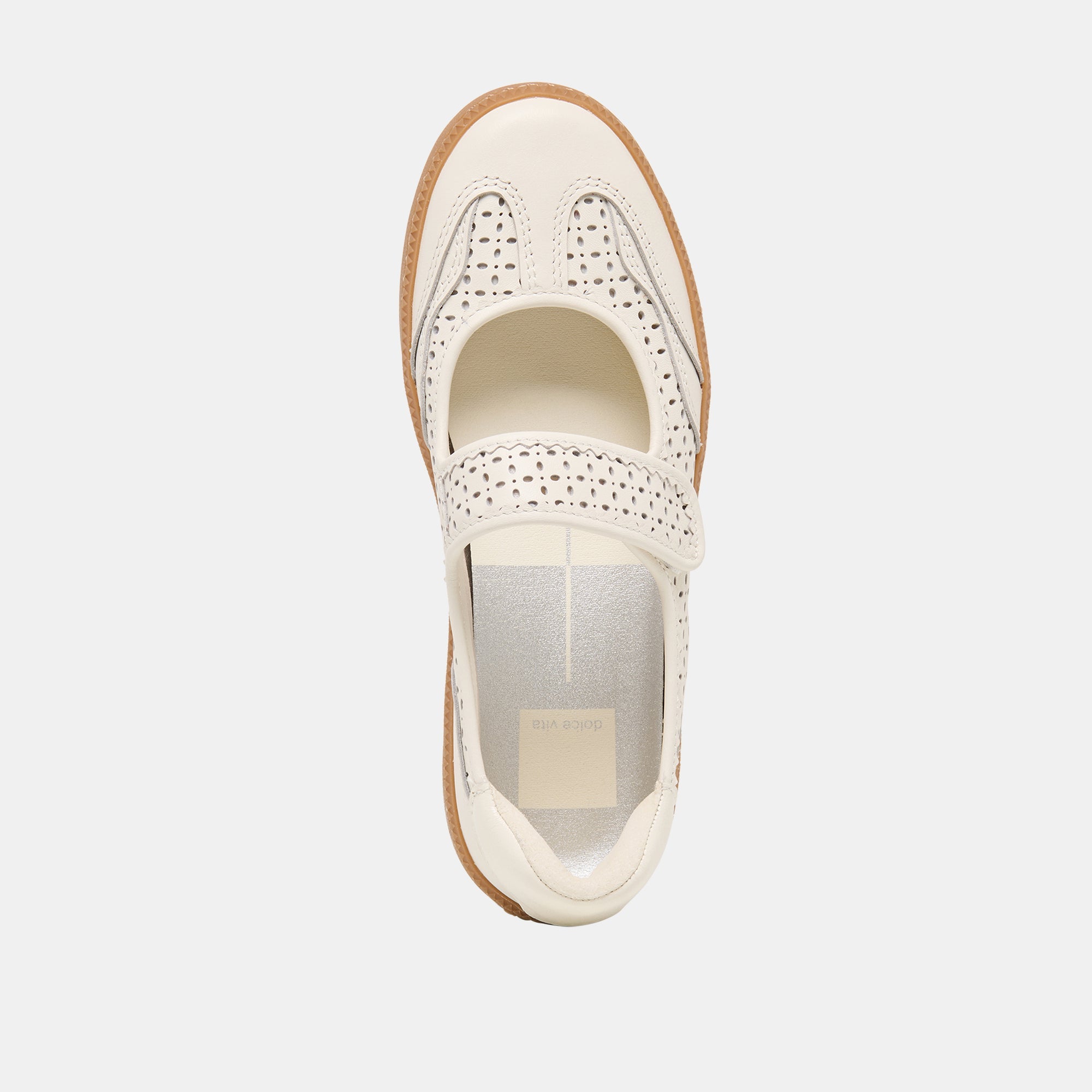 Nanet White Perforated Leather Sneakers / Dolce Vita