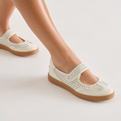 Nanet White Perforated Leather Sneakers / Dolce Vita