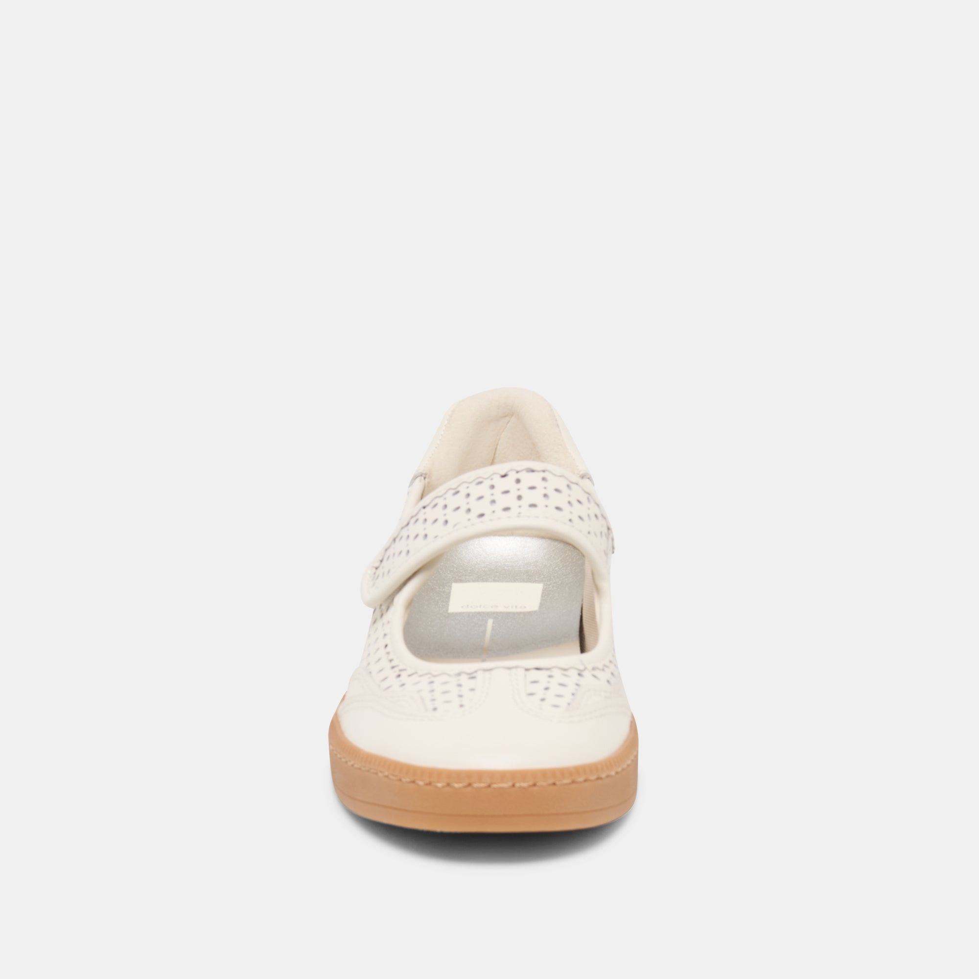 Nanet White Perforated Leather Sneakers / Dolce Vita