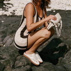 Notice Slide Woven Off White Woven Stella Sneakers / Dolce Vita
