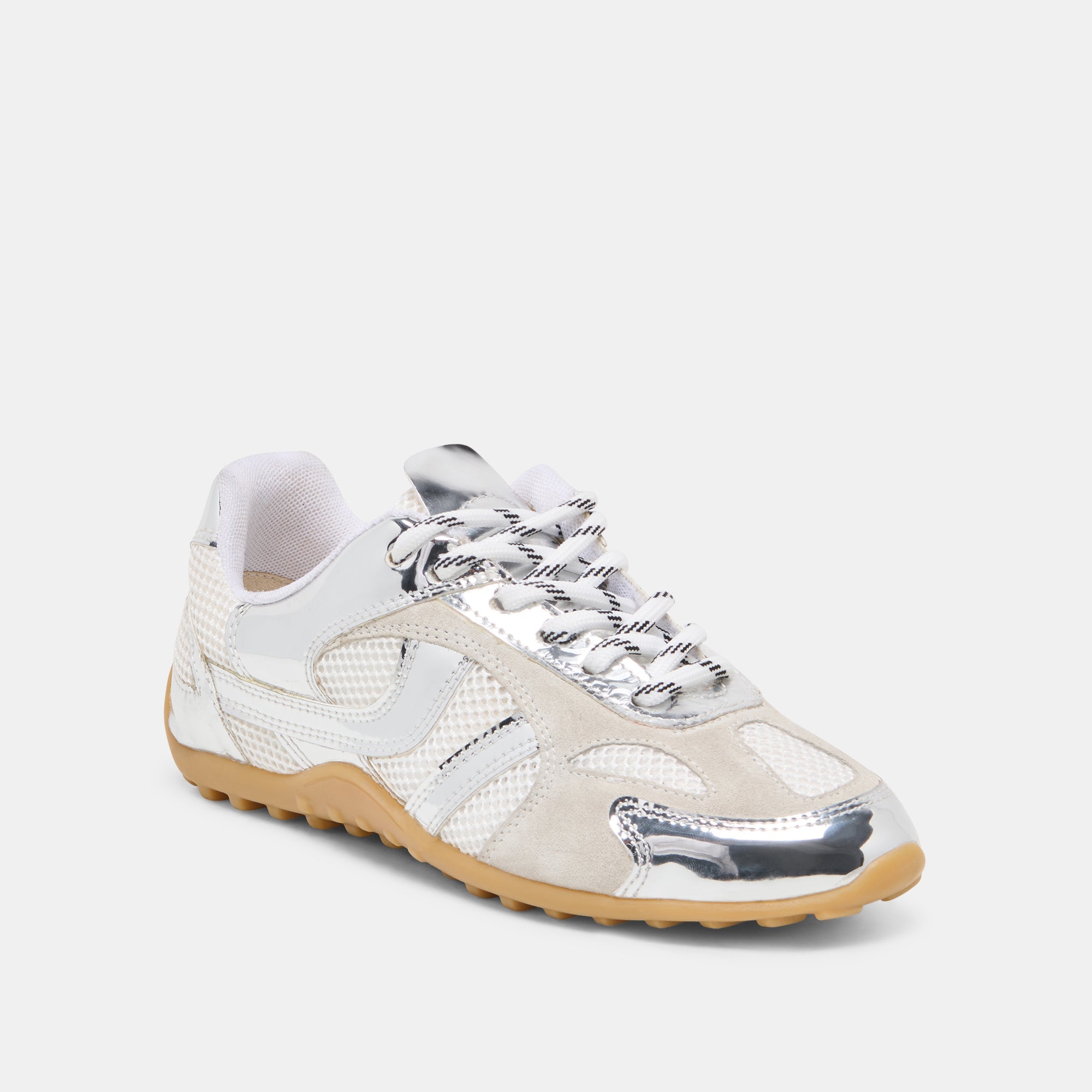 Myles Silver Multi Leather Sneakers / Dolce Vita