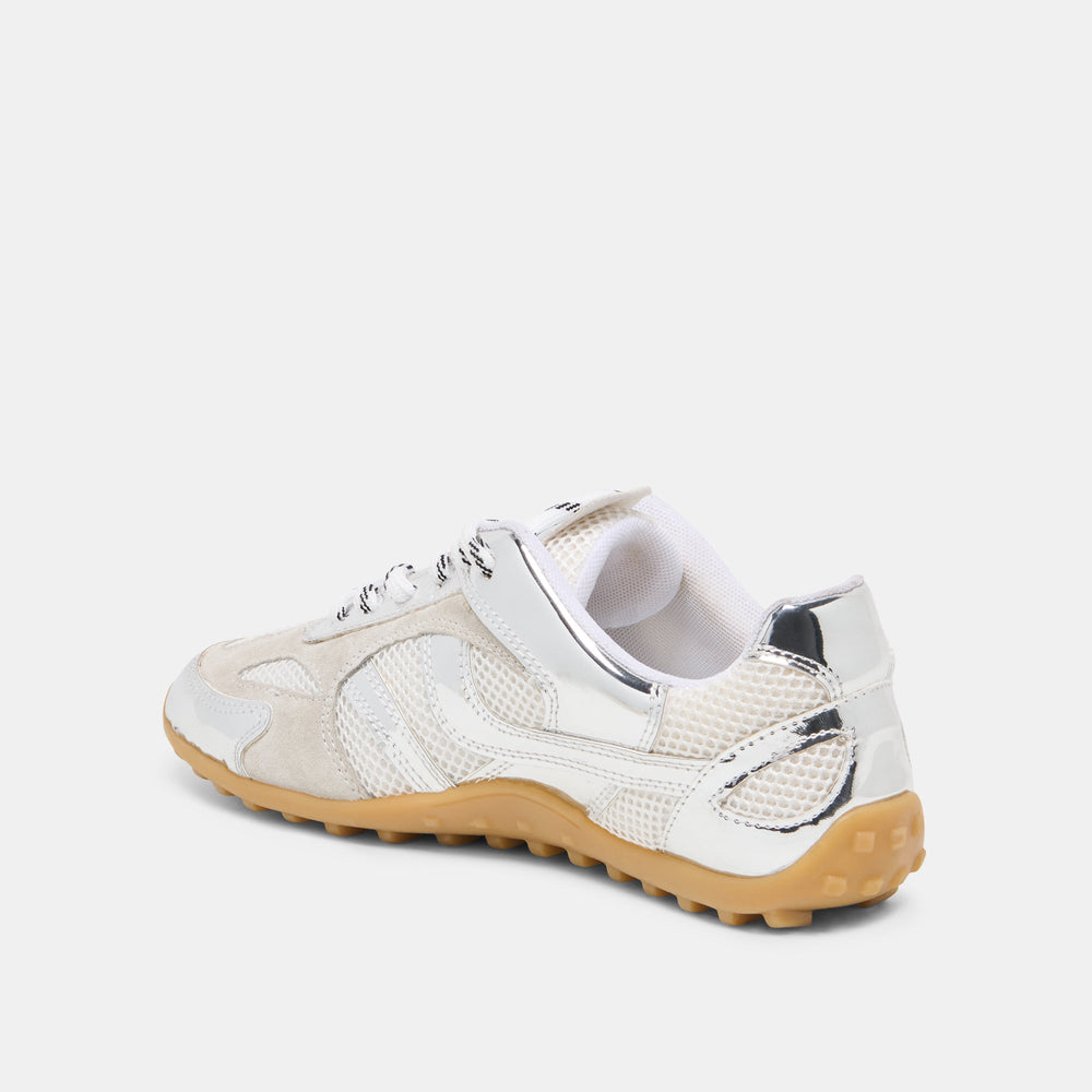 Myles Silver Multi Leather Sneakers / Dolce Vita
