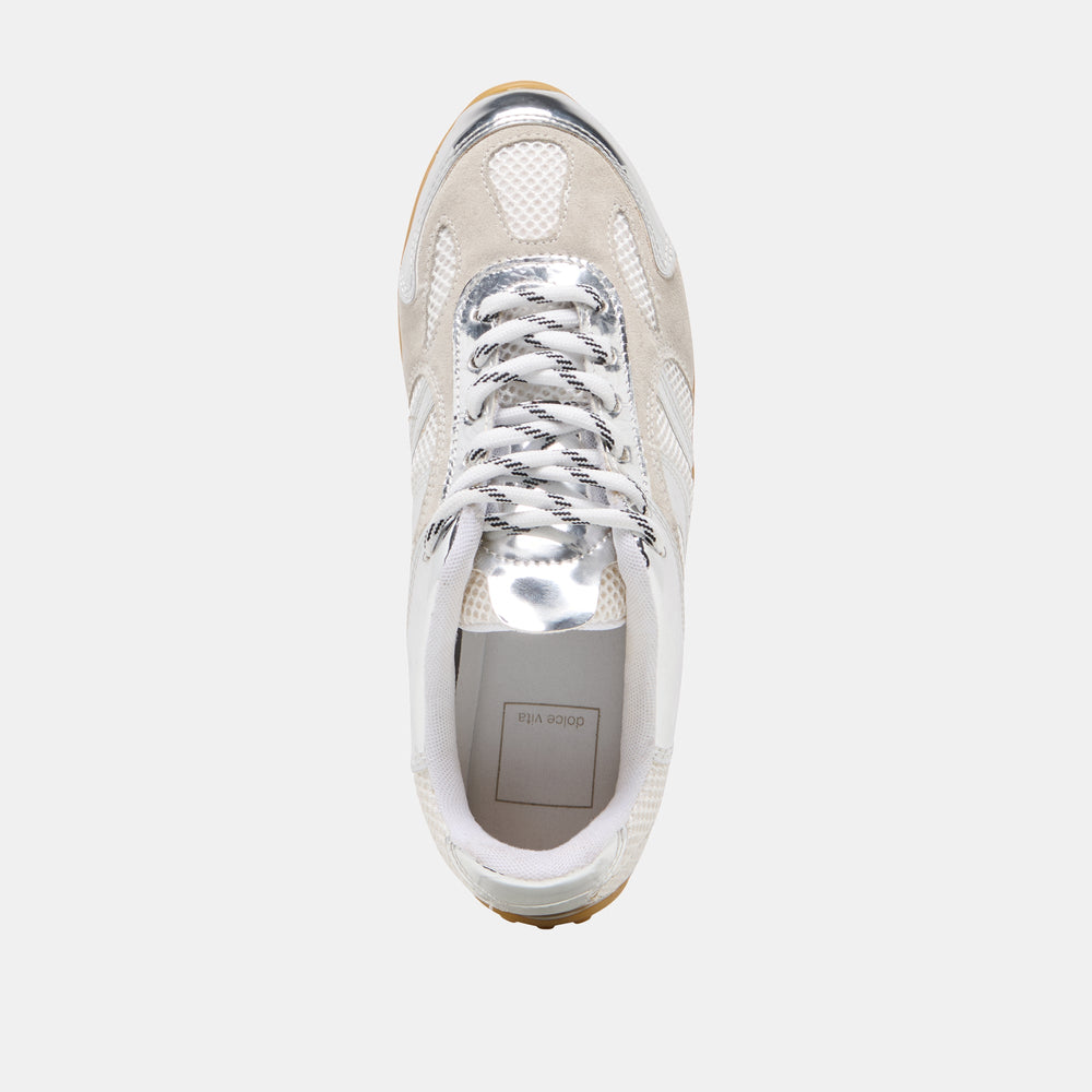 Myles Silver Multi Leather Sneakers / Dolce Vita