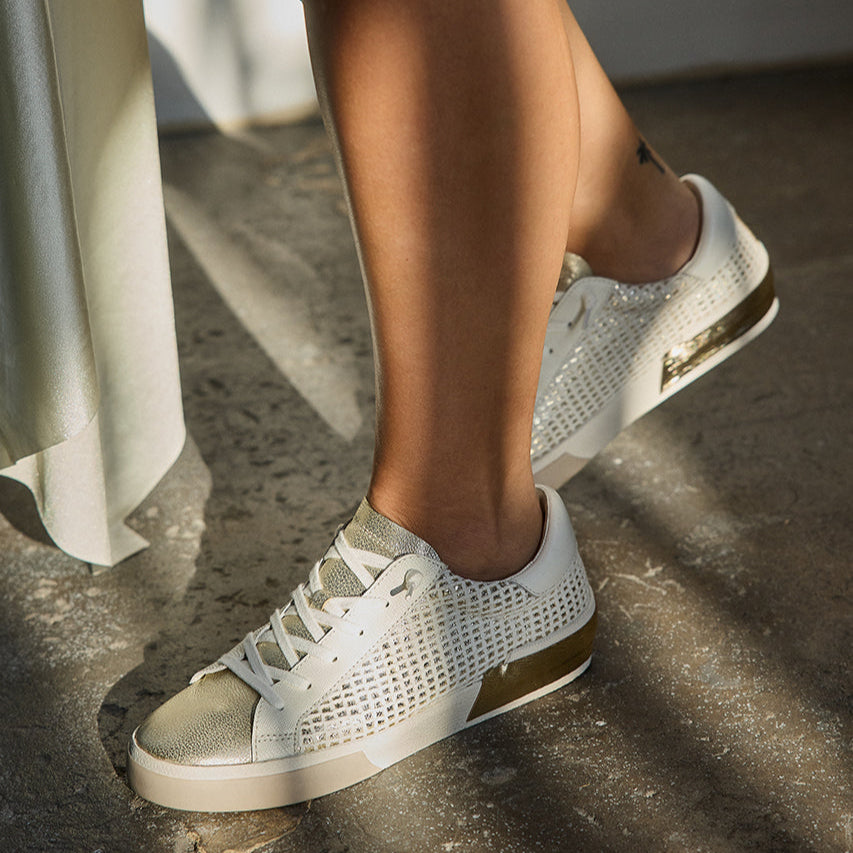 ZINA SNEAKERS BONE GOLD WOVEN
 – Dolce Vita / Dolce Vita