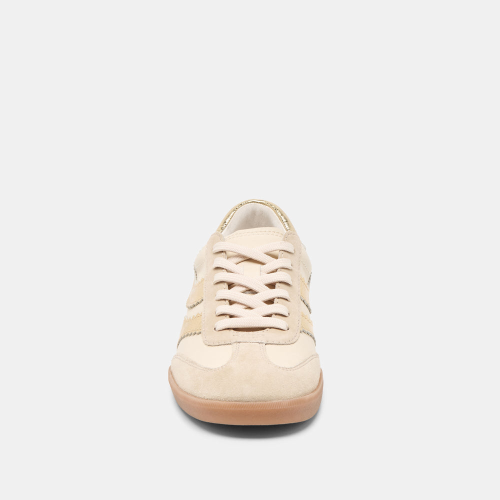 Merit White Gold Leather Sneakers / Dolce Vita