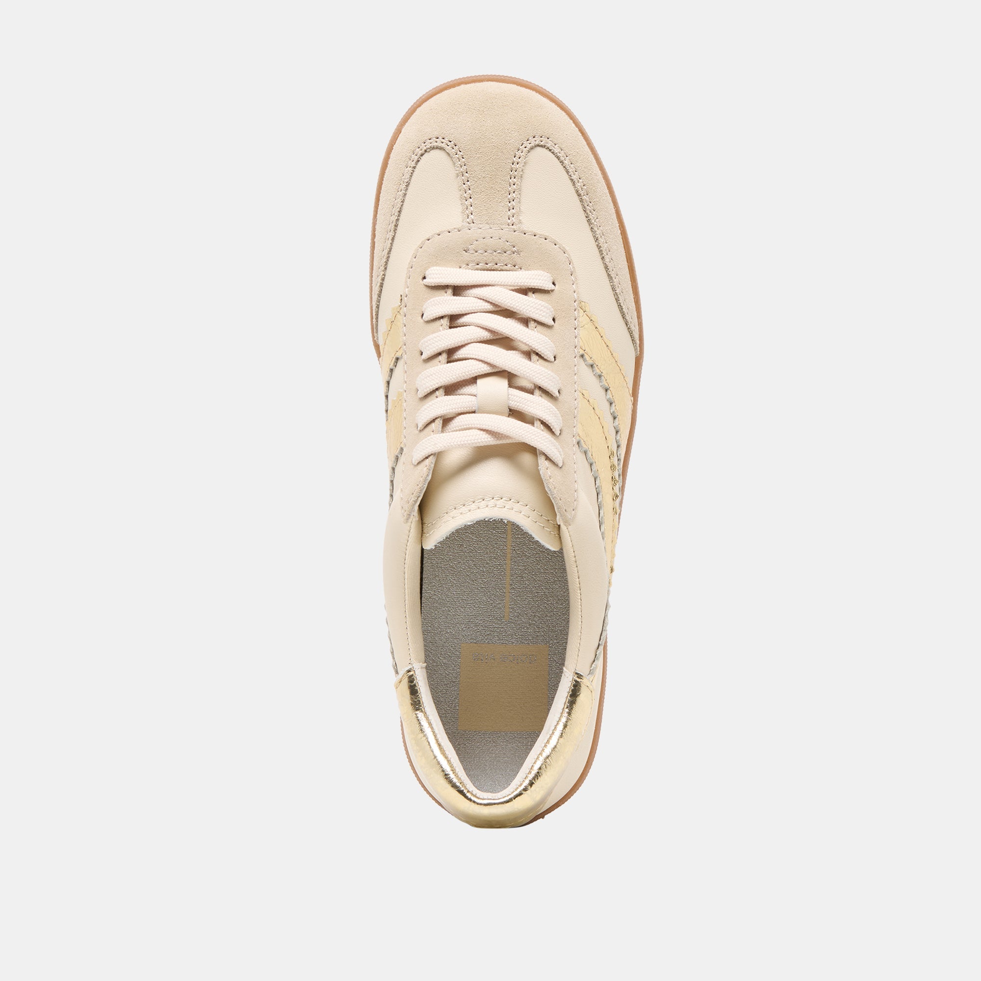 Merit White Gold Leather Sneakers / Dolce Vita