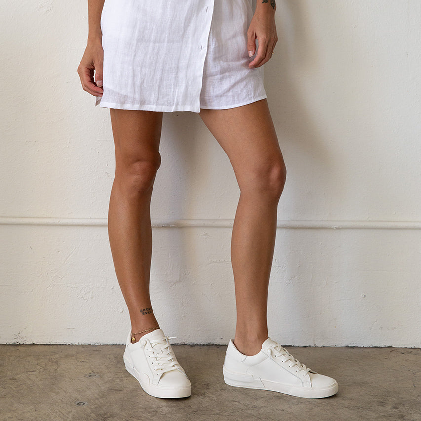 Zina 306 Sneakers White Recycled Leather | White Leather Sneakers
 – Dolce Vita / Dolce Vita