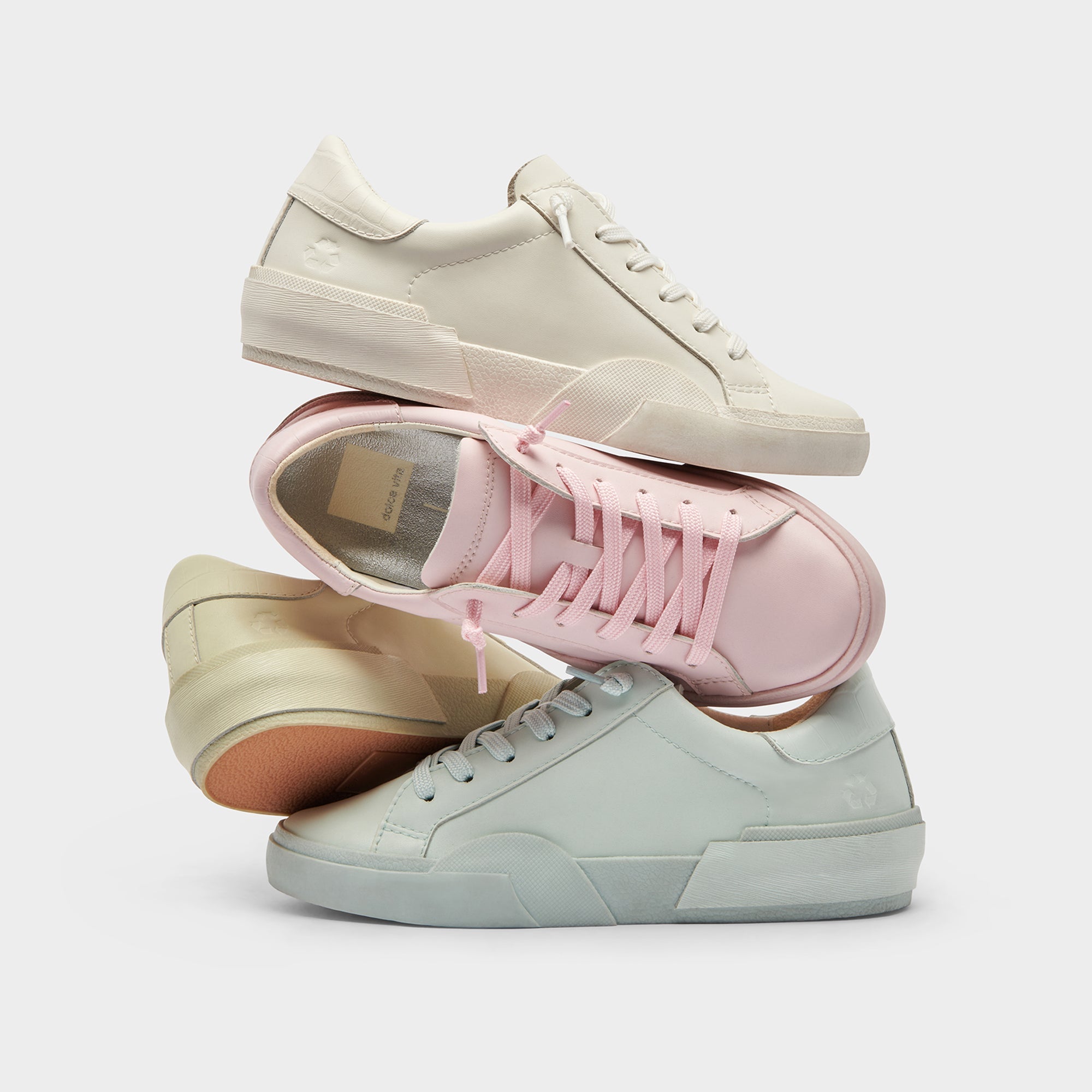 Zina 306 Sneakers White Recycled Leather | White Leather Sneakers
 – Dolce Vita / Dolce Vita