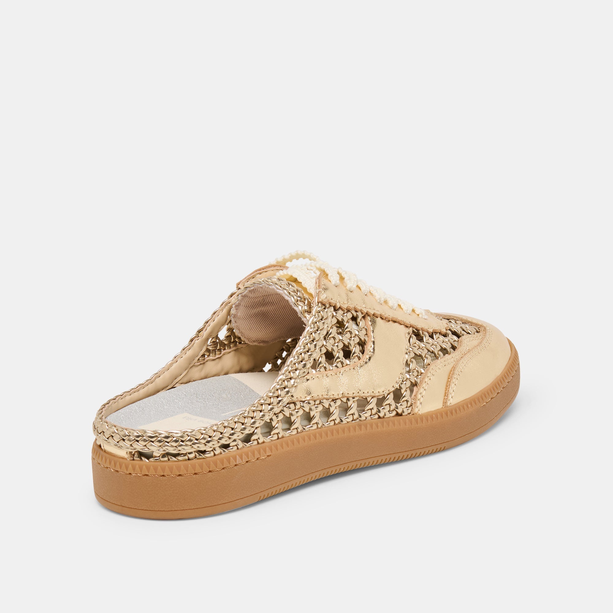 Notice Slide Gold Woven Stella Sneakers / Dolce Vita