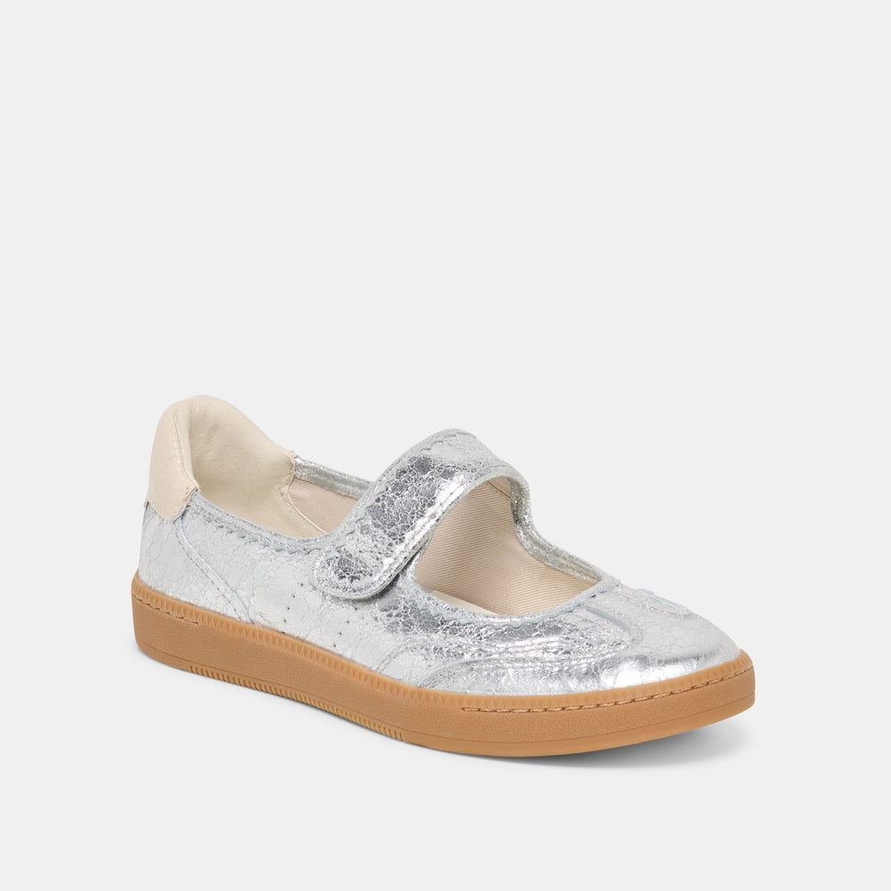 Nanet Silver Leather Sneakers / Dolce Vita