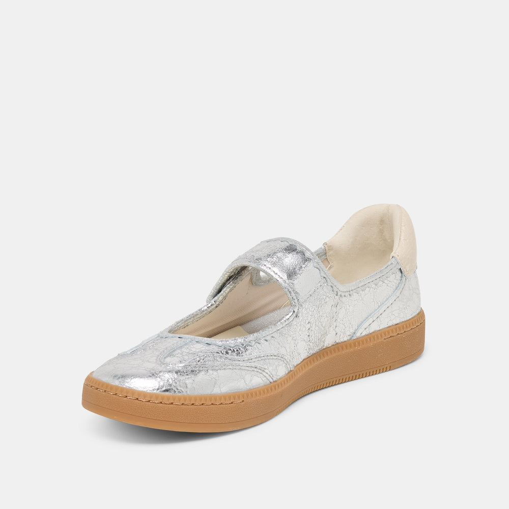 Nanet Silver Leather Sneakers / Dolce Vita