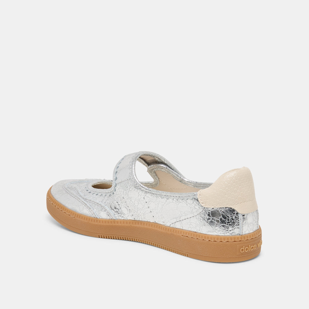 Nanet Silver Leather Sneakers / Dolce Vita