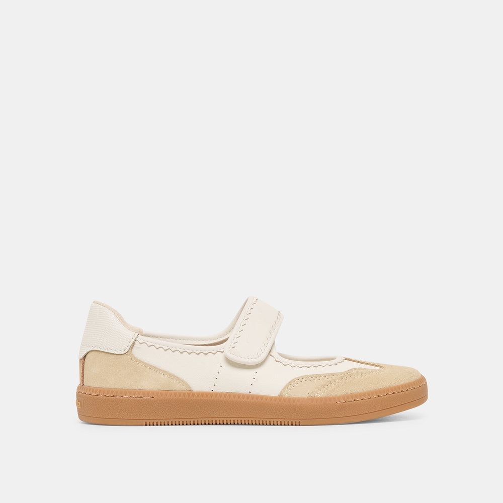 Nanet Ivory Multi Leather Sneakers / Dolce Vita
