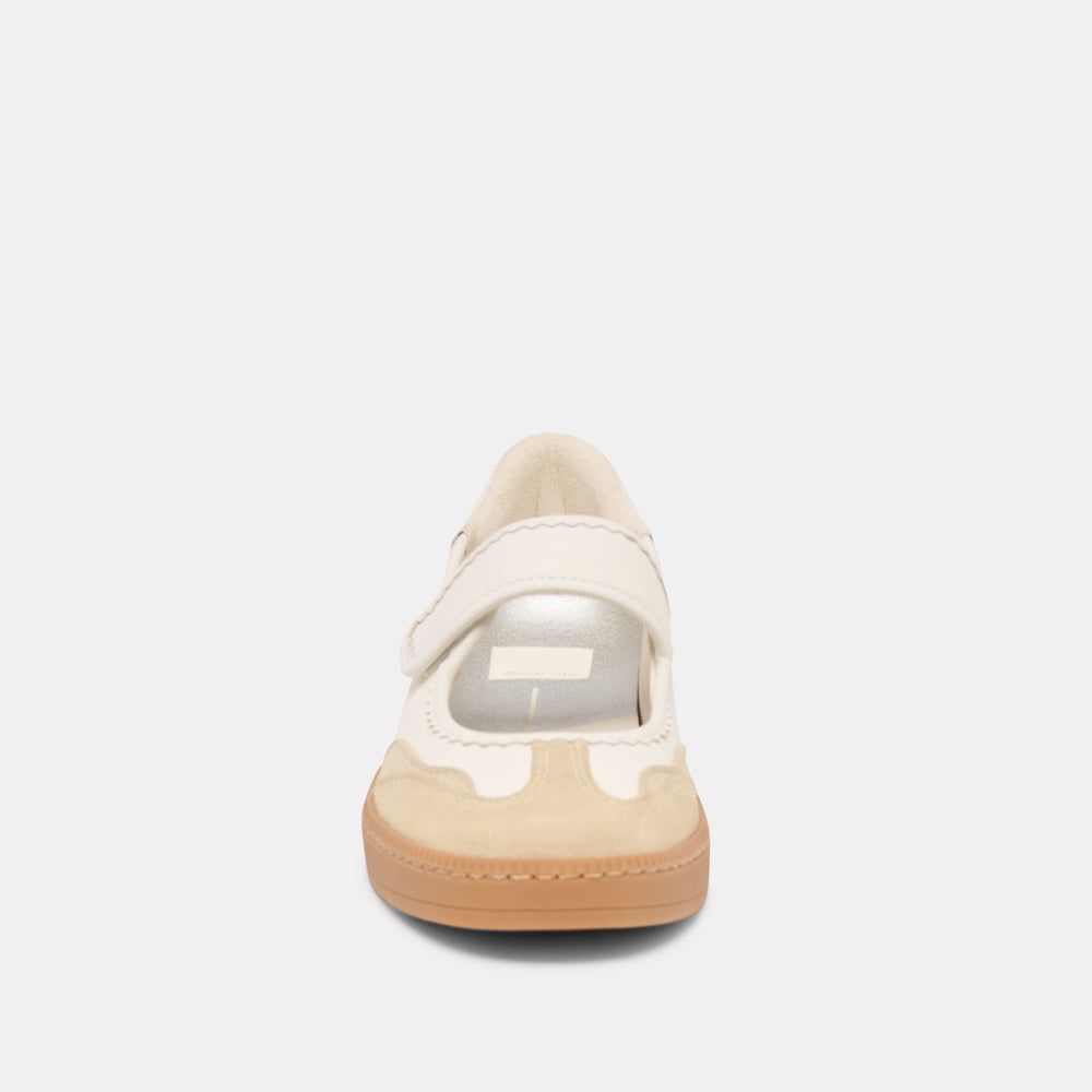 Nanet Ivory Multi Leather Sneakers / Dolce Vita