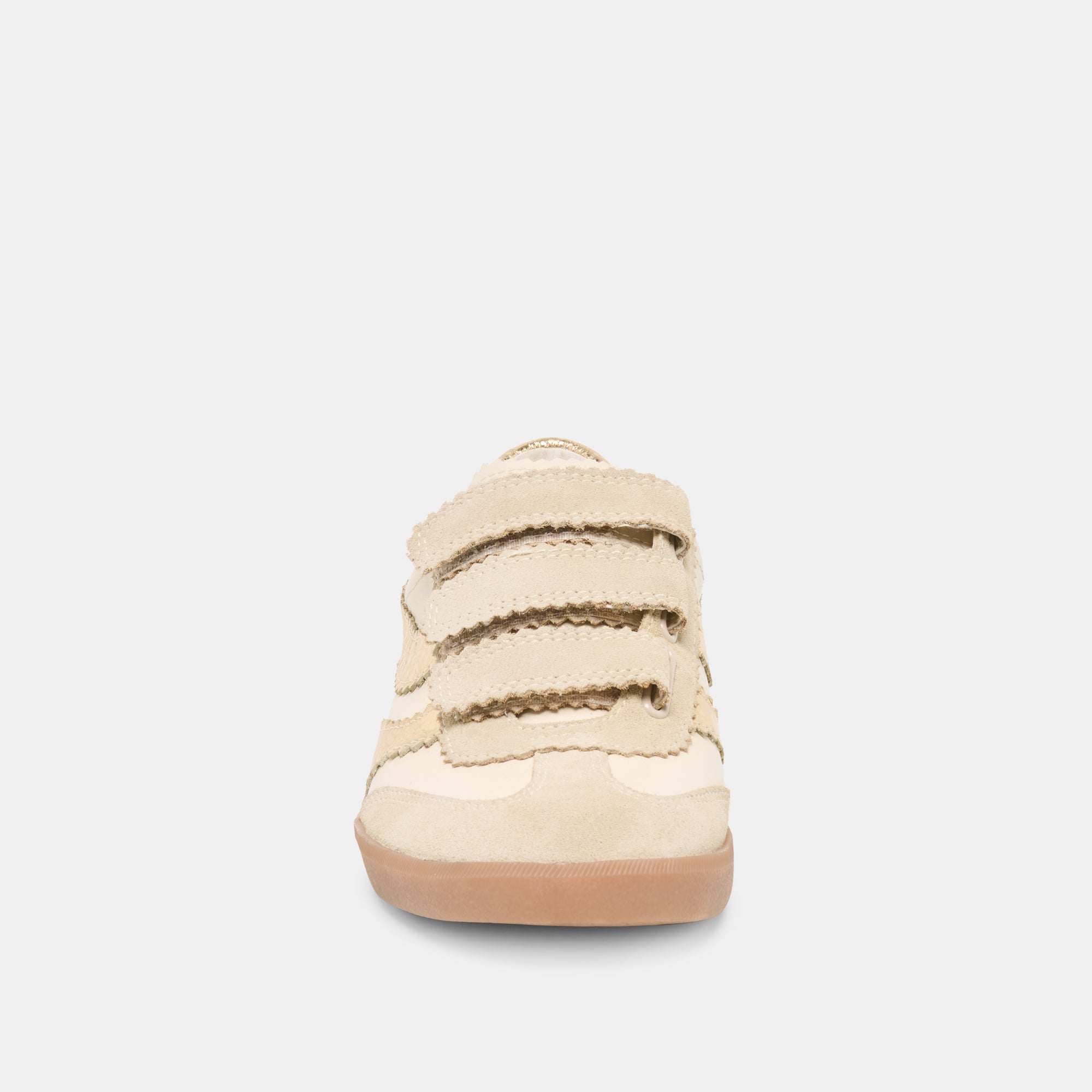 Merit Velcro White Gold Leather Sneakers / Dolce Vita