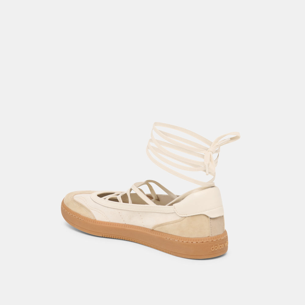 Nyomie Ivory Multi Leather Sneakers / Dolce Vita