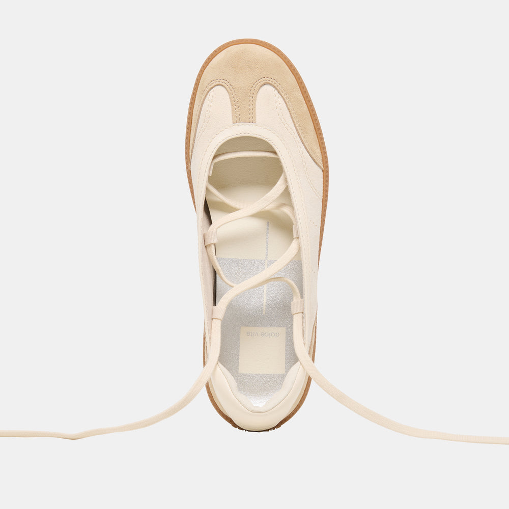 Nyomie Ivory Multi Leather Sneakers / Dolce Vita