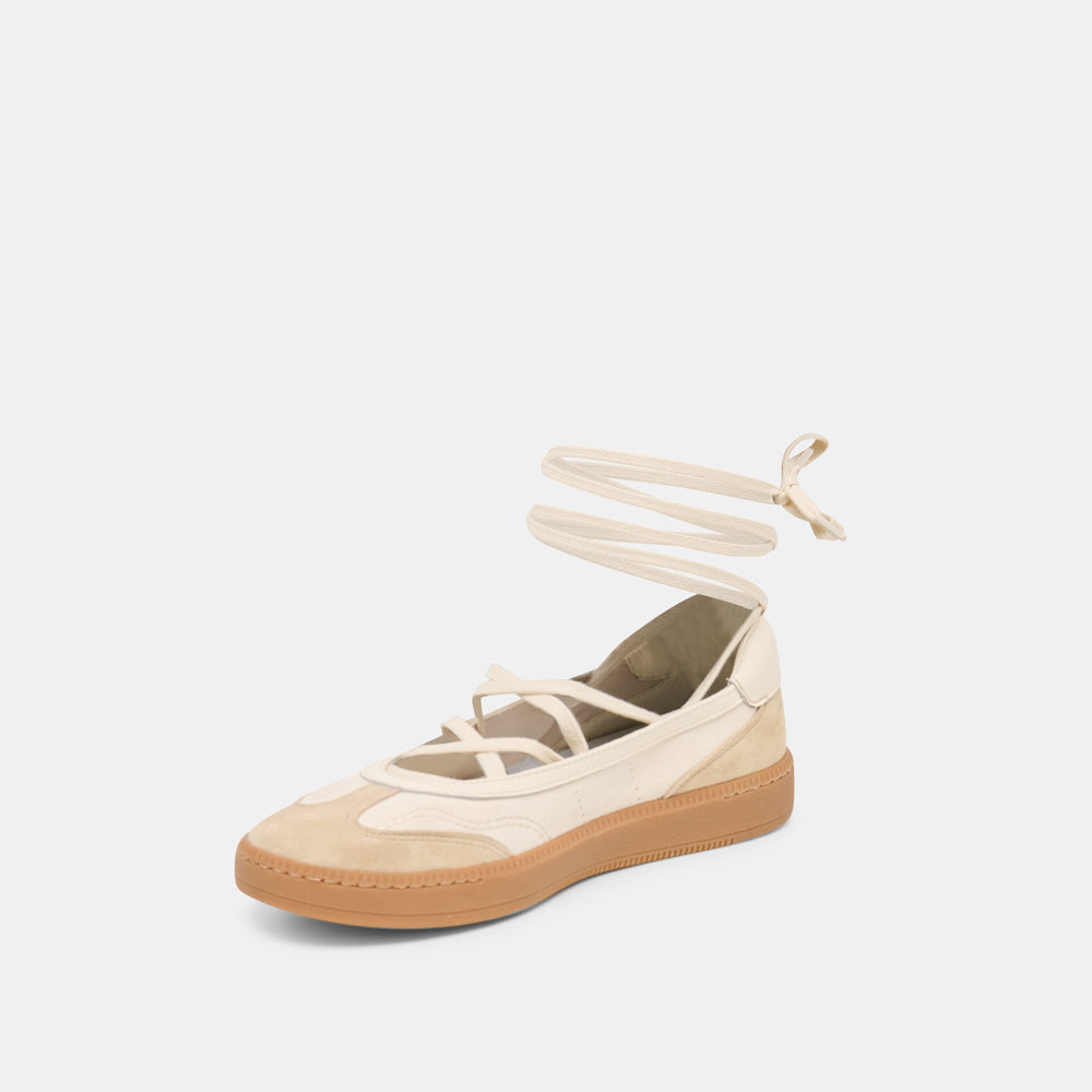 Nyomie Ivory Multi Leather Sneakers / Dolce Vita