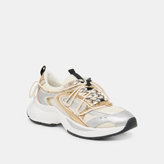 Selmar Silver Gold Leather Sneakers / Dolce Vita