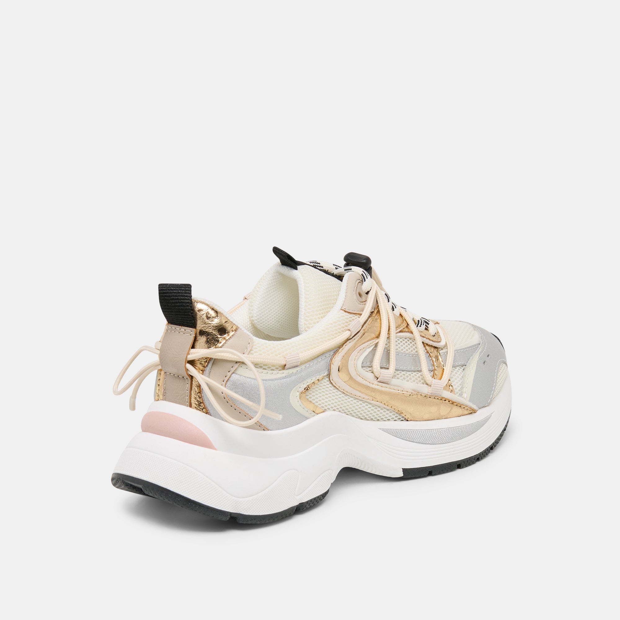 Selmar Silver Gold Leather Sneakers / Dolce Vita