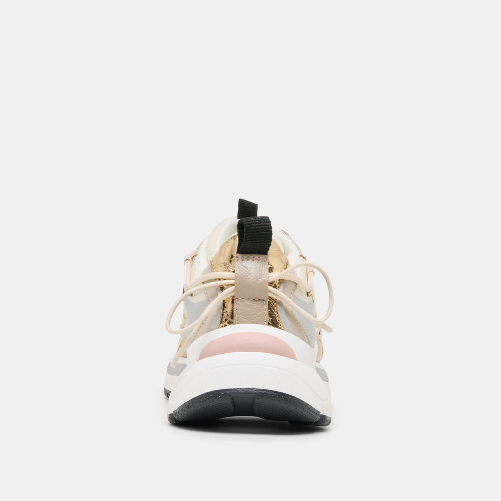 Selmar Silver Gold Leather Sneakers / Dolce Vita