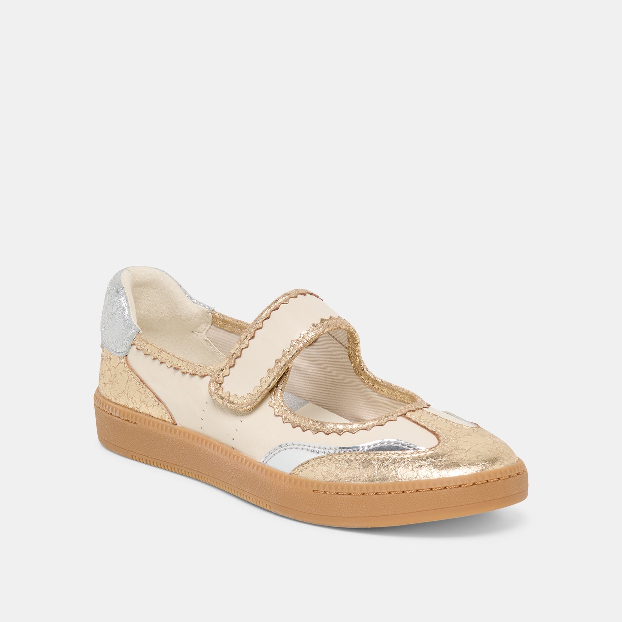 NANET Metallic Multi Leather Mary-Jane Sneakers / Dolce Vita
