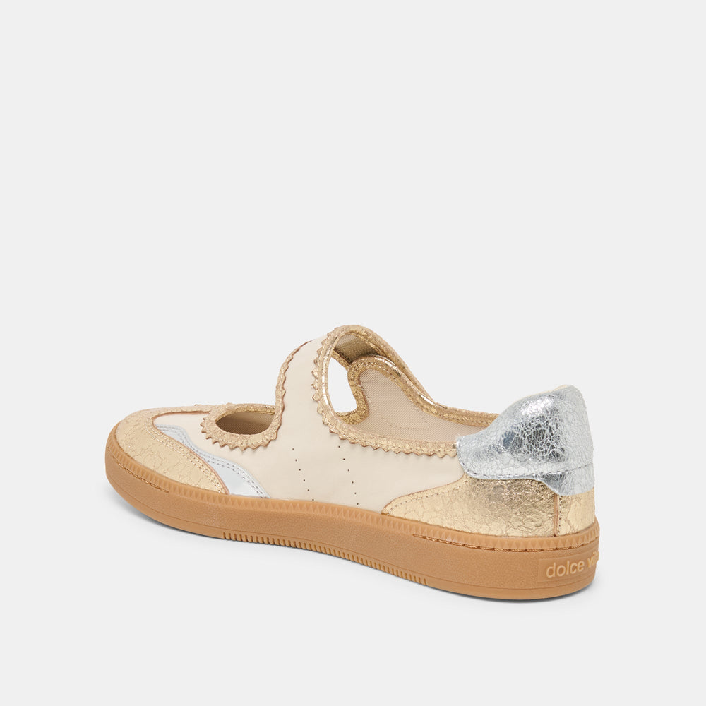 NANET Metallic Multi Leather Mary-Jane Sneakers / Dolce Vita